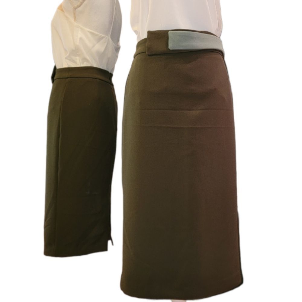 Eva Mendes/New York & Company (NY&Co) Olive/Green Pencil Skirt, 0, NWOT - Picture 3 of 15